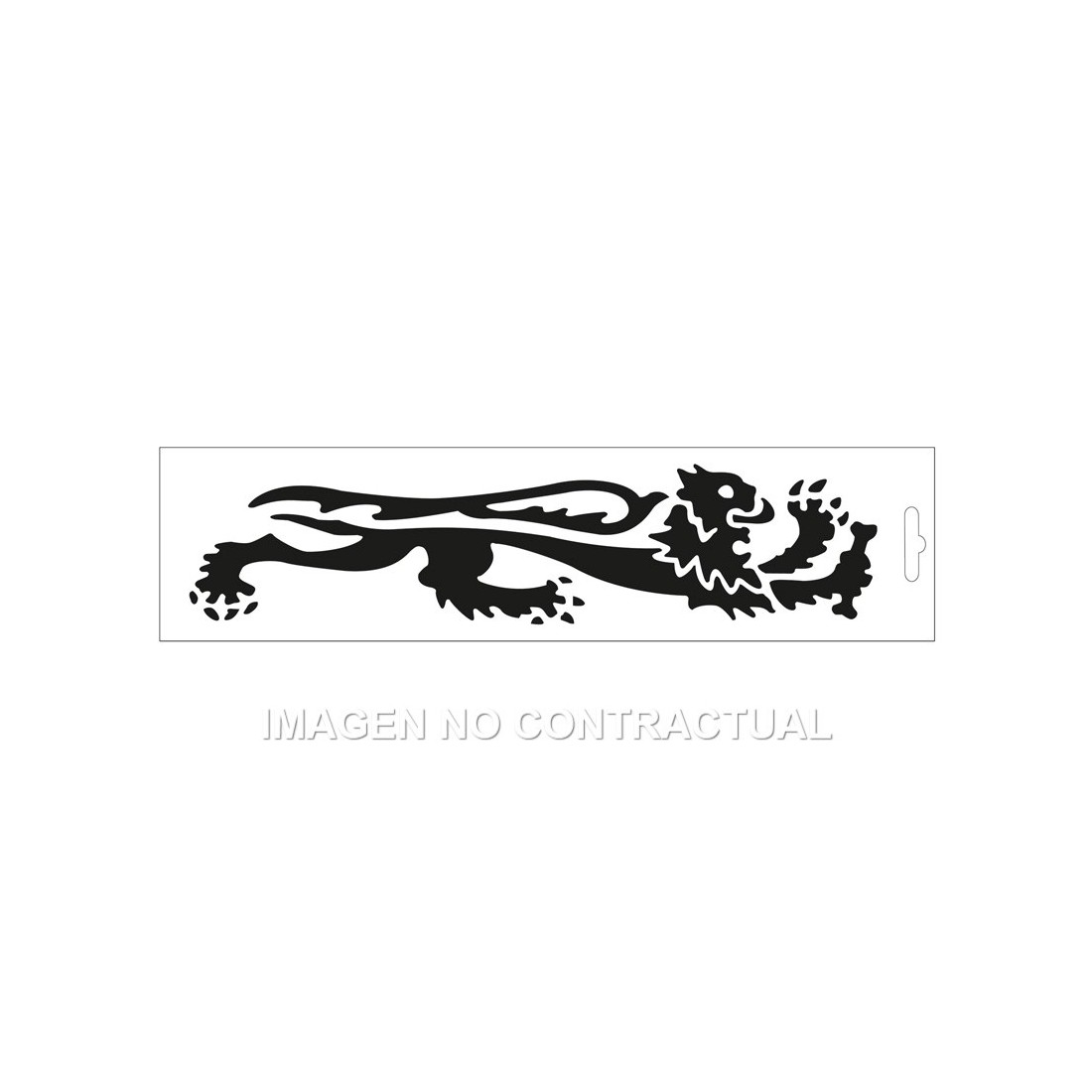 Adhesivo León Malossi Negro Derecho 16,60 cm