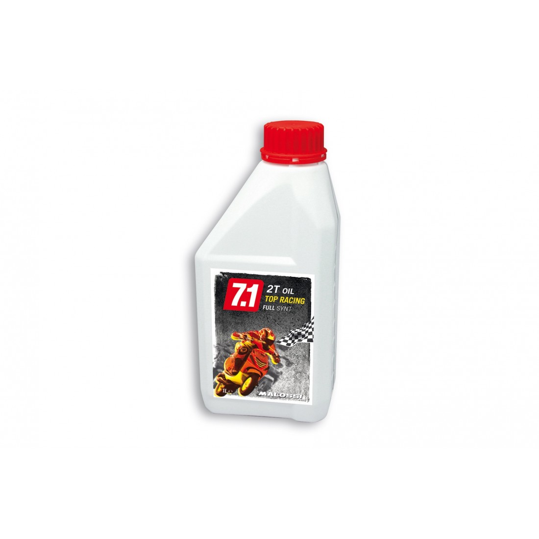 Aceite Malossi 7.1 2T Oil Top Racing Full Synt (SAE40) Envase de 1 L