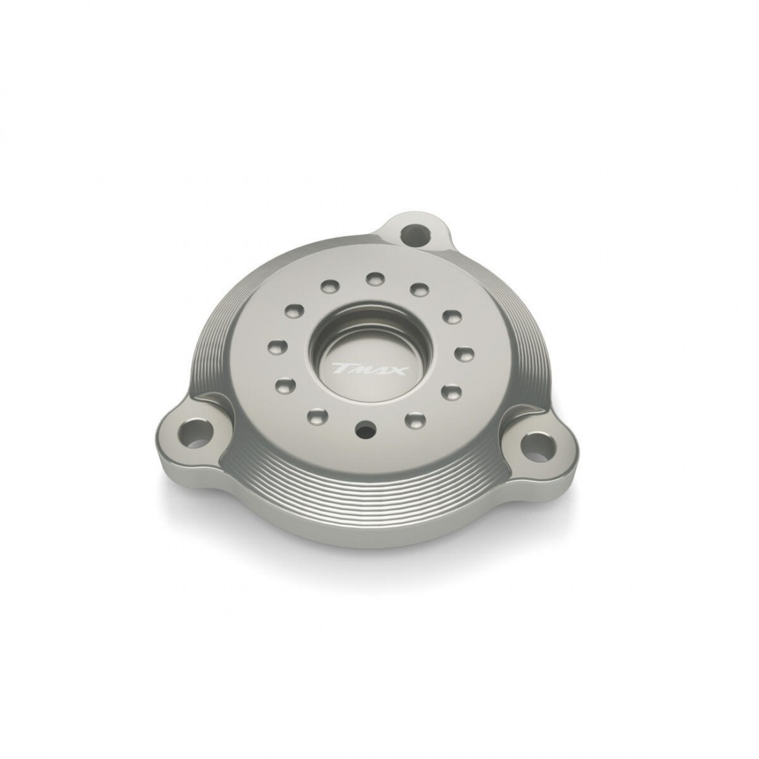 Cubierta Motor Trasera Anodizada Plateada Yamaha TMAX 25-26