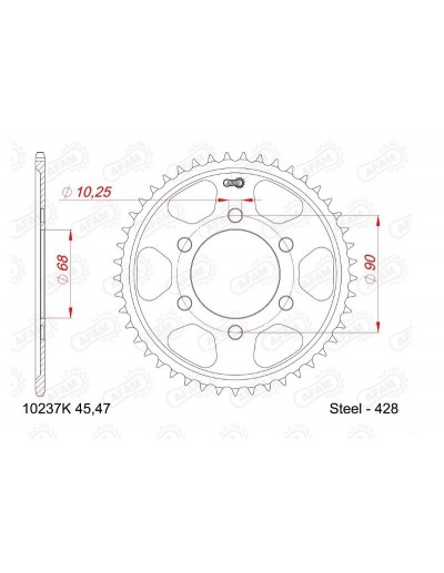 Corona Acero Afam 428X47 -...