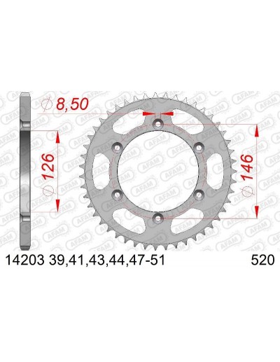 Corona Acero Afam 520X44 -...