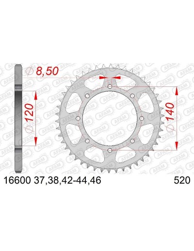 Corona Acero Afam 520X43 -...