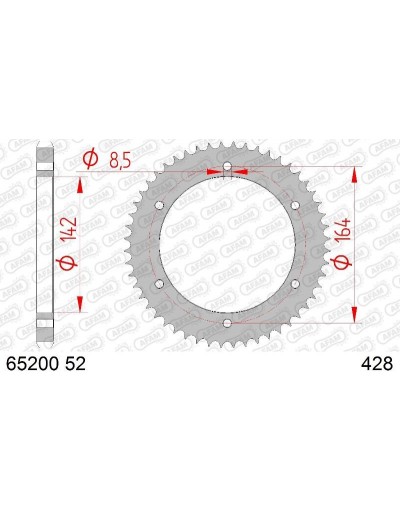 Corona Acero Afam 428X52 -...