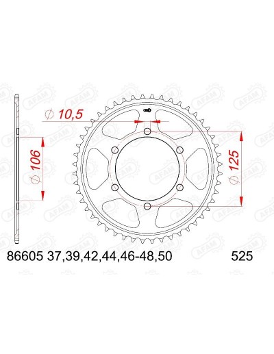 Corona Acero Afam 525X50 -...