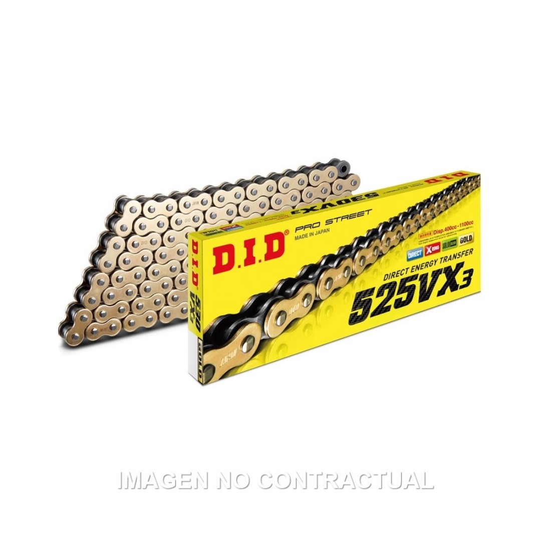 Cadena DID 525 VX3 (G&B) X 128 R