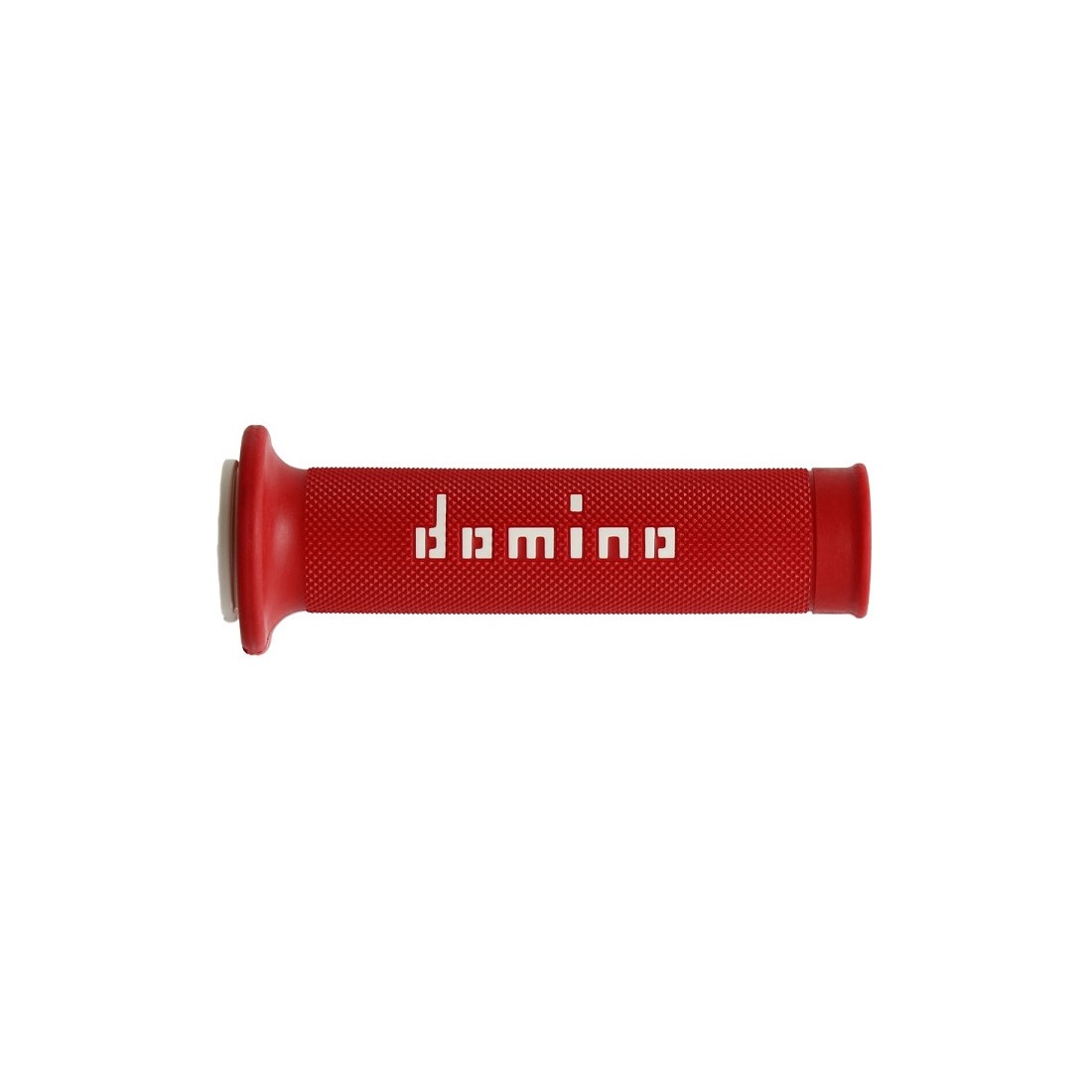 Puños Domino On Road Rojo/Blanco Abiertos D 22 mm L 120-125