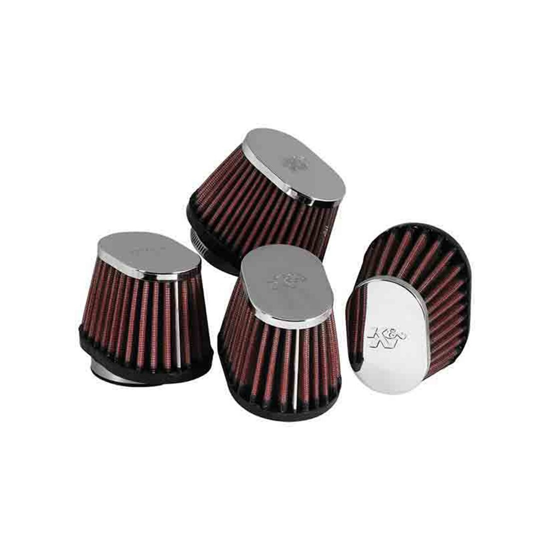 Filtros de Potencia K&N Ovales Cromados D.51 mm