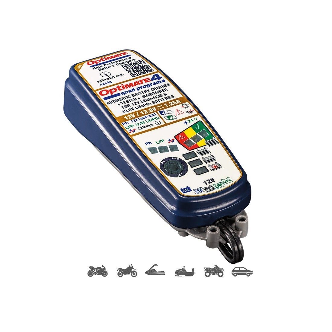 Cargador/Mantenedor Baterías Optimate 4 Quad Program TM-630PR