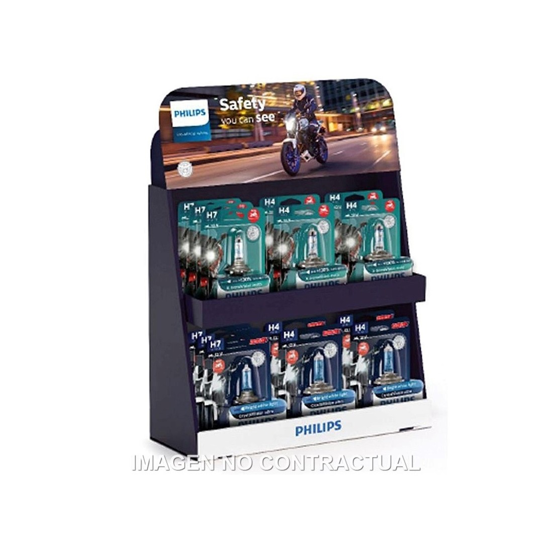 Expositor Philips X-Treme Vision + Crystal Vision