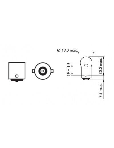 Lámpara Philips R5W 12V 5W 2