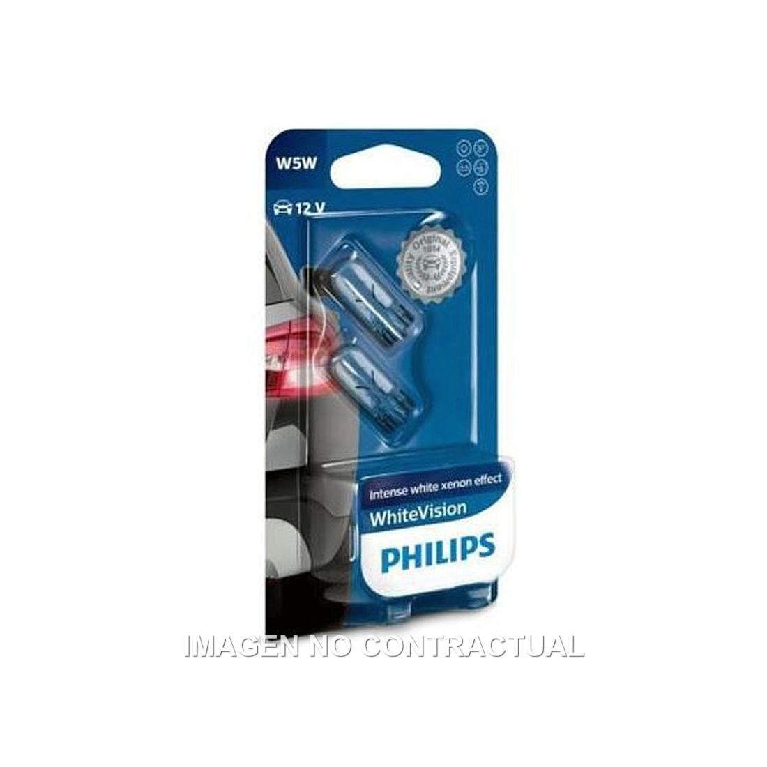 Lámpara Philips Todo Cristal W5W White Vision 12V 5W