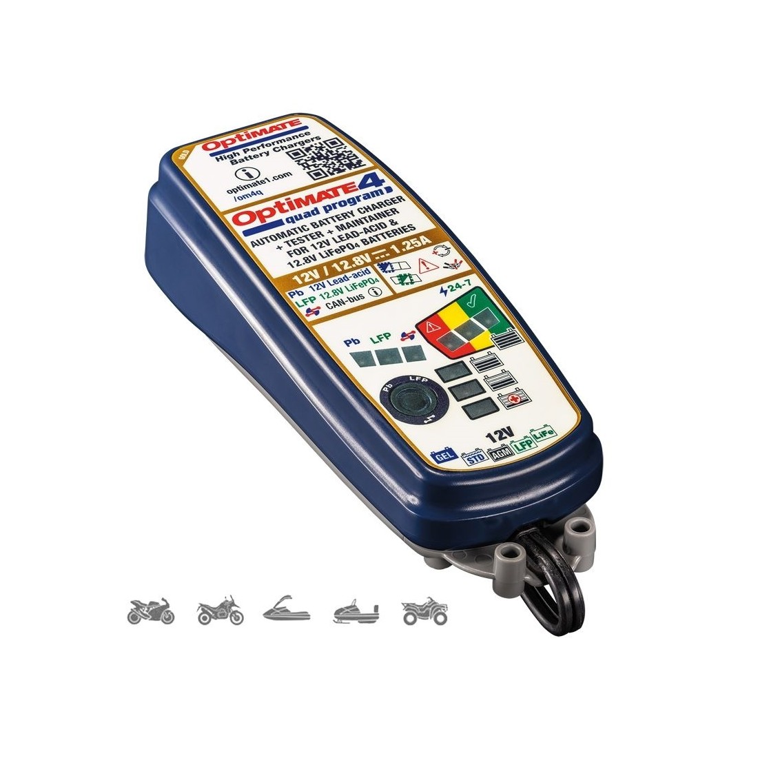Cargador/Mantenedor Baterías Optimate 4 Quad Program TM-630