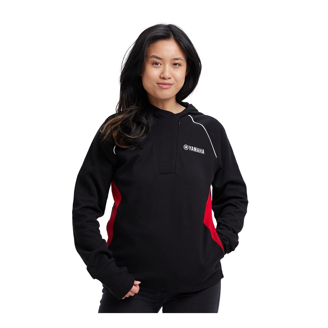 Sudadera Cremallera Mujer Yamaha REVS Negro/Rojo TALLA JERSEY XS