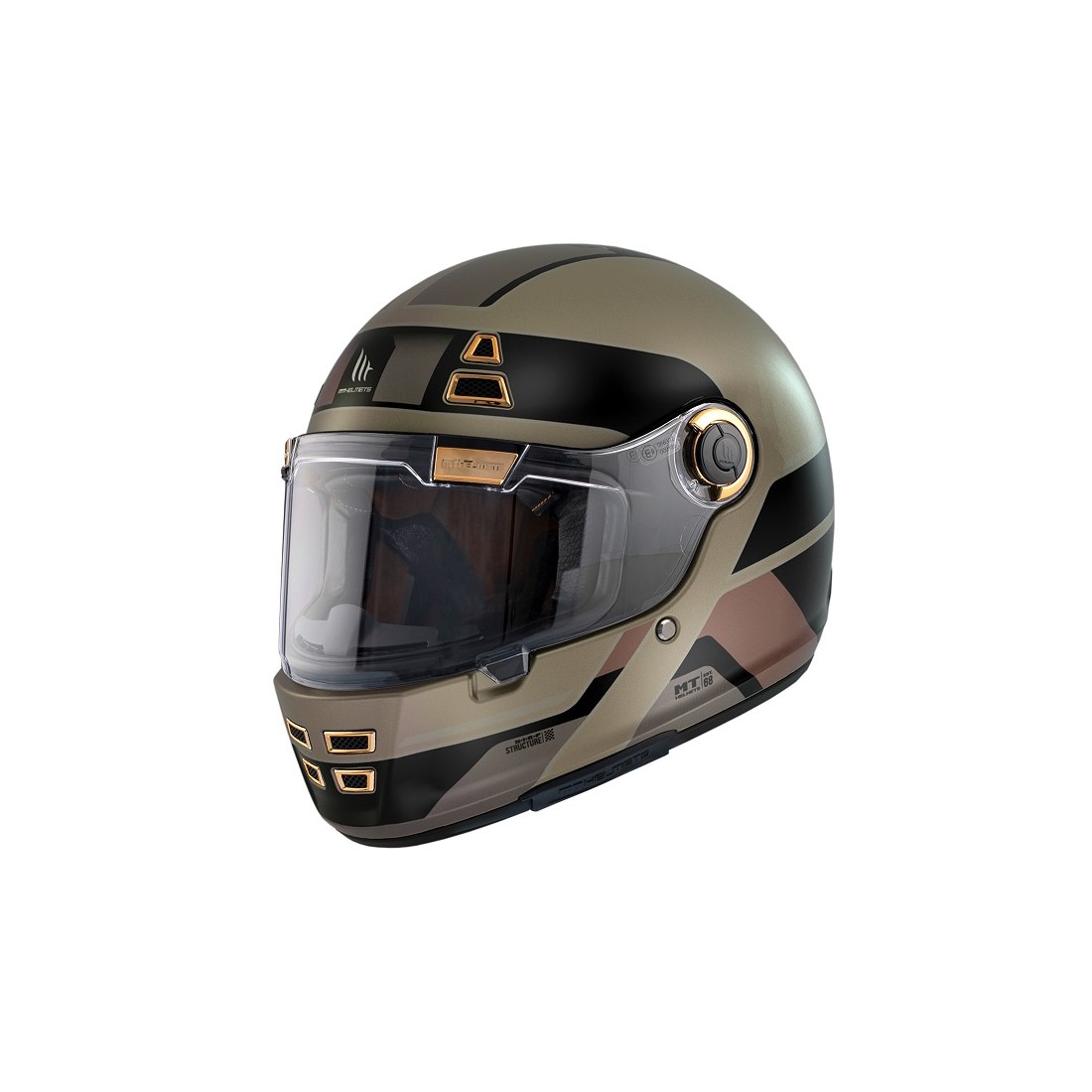 CASCO MT FF119 JARAMA 68TH C9 DORADO MATE TALLA CASCO XS