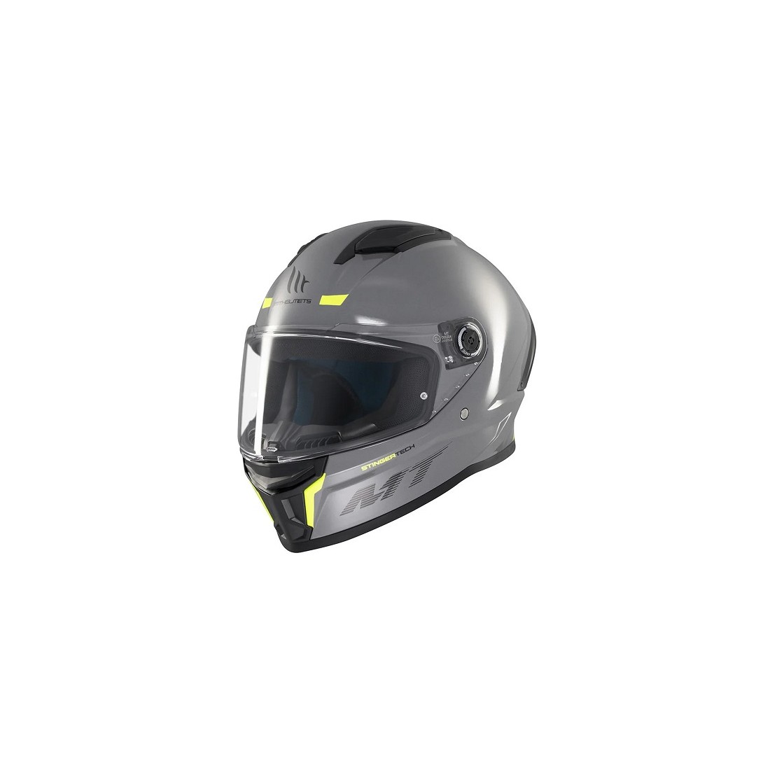 CASCO MT FF126 STINGER 2 SOLID A12 GRIS BRILLO TALLA CASCO XXS