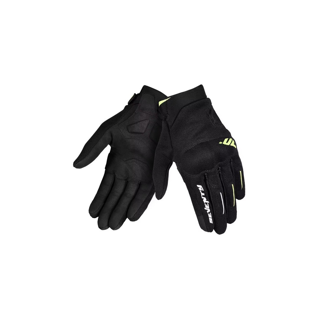 GUANTES SD-C40 ASPHALT VERANO HOMBRE NEGRO/AMARILLO FLÚOR TALLA GUANTES S