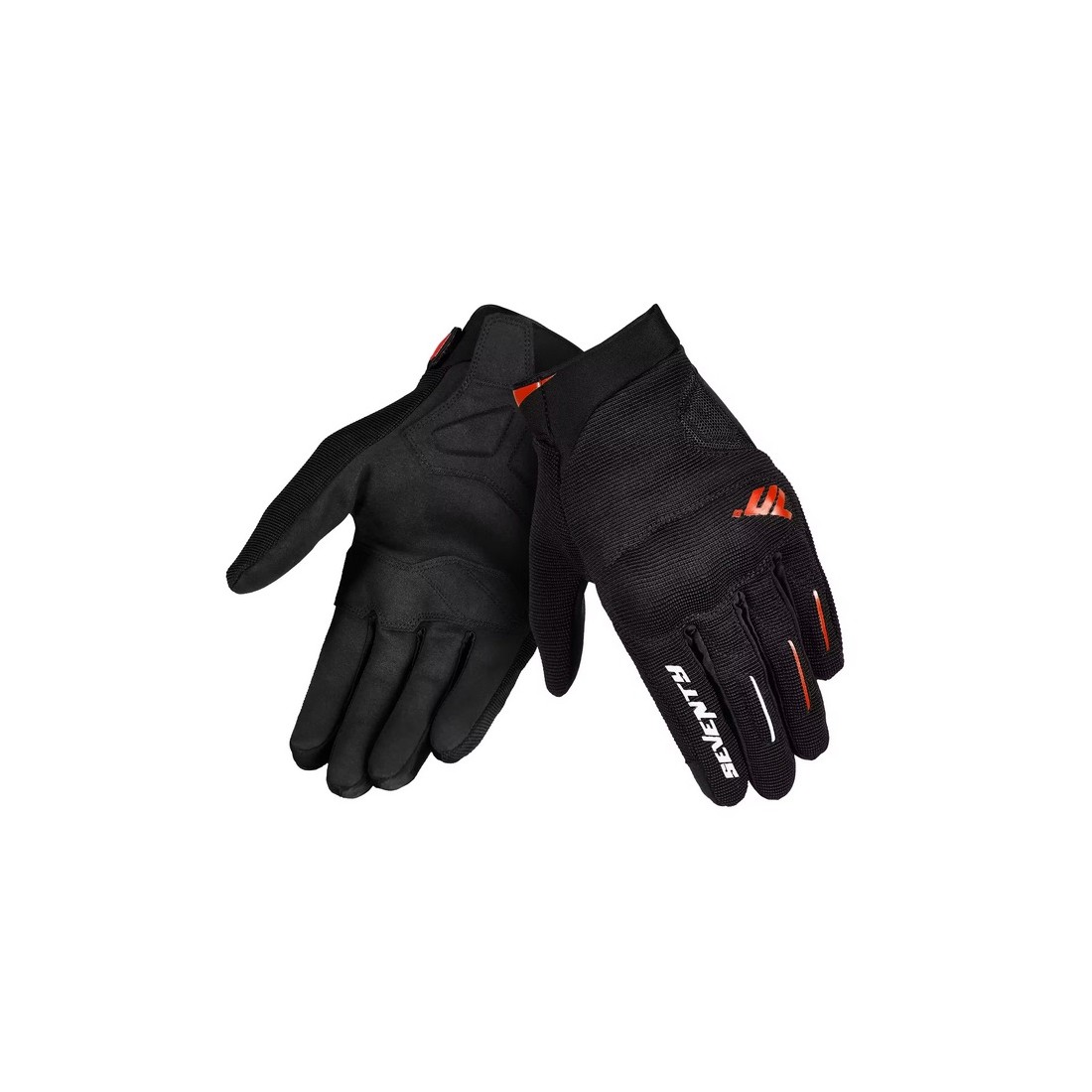 GUANTES SD-C40 ASPHALT VERANO HOMBRE NEGRO/ROJO TALLA GUANTES S