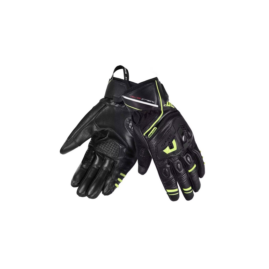 GUANTES SD-N30 MUGELLO HOMBRE NEGRO/AMARILLO FLÚOR TALLA GUANTES S
