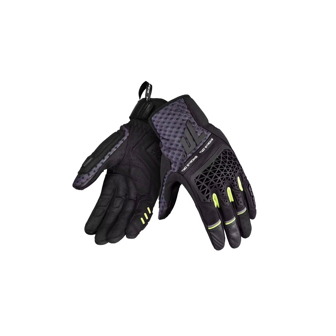 GUANTES SD-N60 TWO STROKE VERANO UNISEX NEGRO/GRIS/AMARILLO FLÚOR TALLA GUANTES S