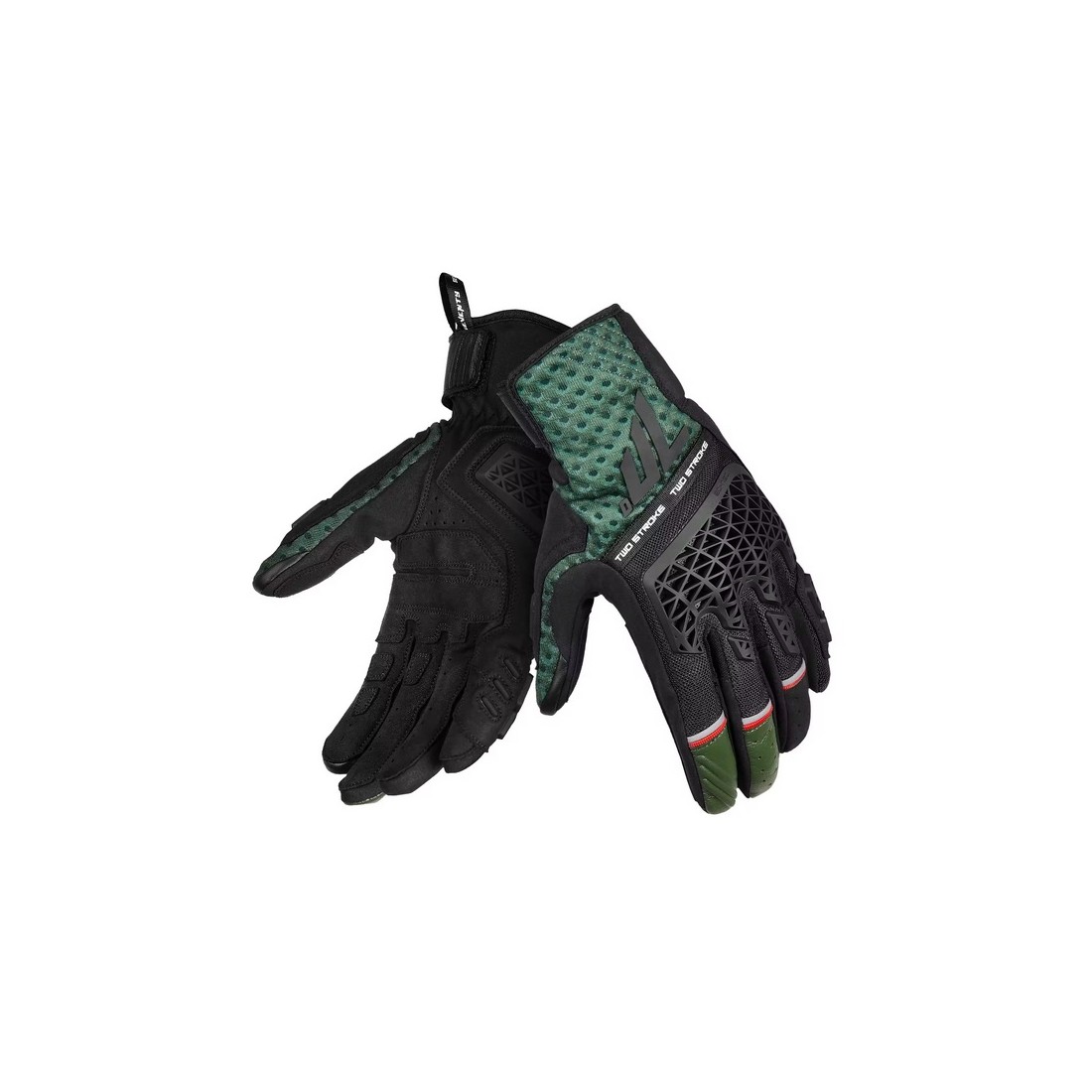 GUANTES SD-N60 TWO STROKE VERANO UNISEX NEGRO/VERDE/ROJO TALLA GUANTES S