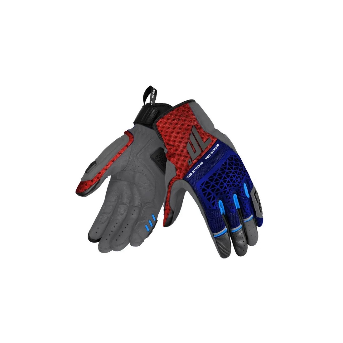 GUANTES SD-N60 TWO STROKE VERANO NAKED HOMBRE AZUL/ROJO TALLA GUANTES S