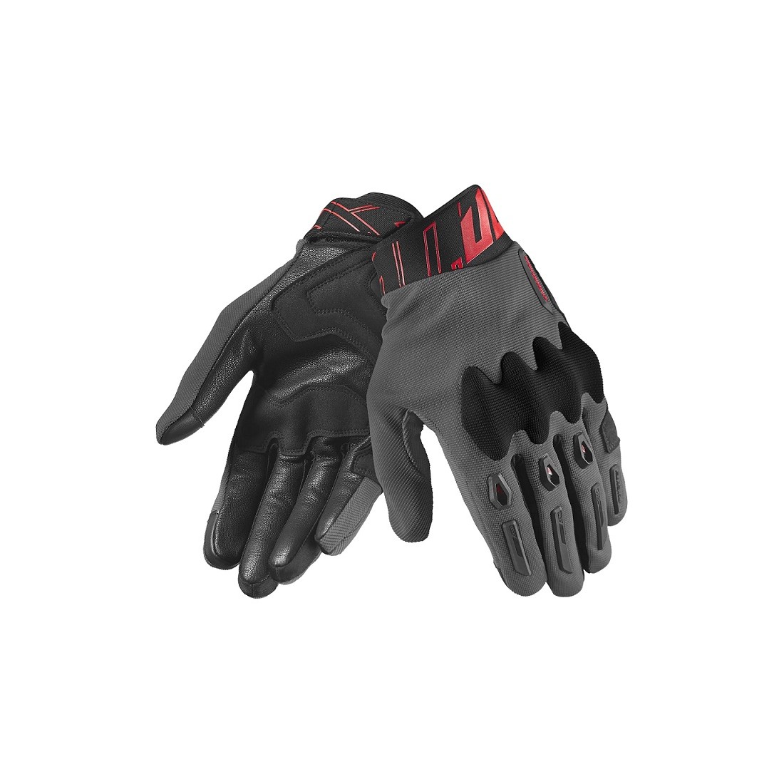 GUANTES SD-N66 FULLGAS VERANO NAKED HOMBRE GRIS/ROJO TALLA GUANTES S