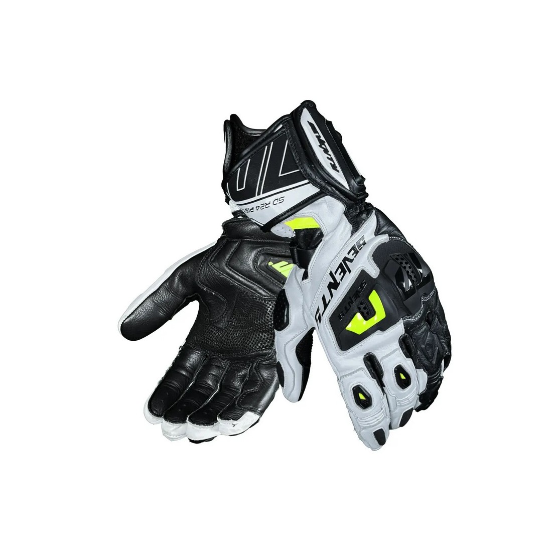 GUANTES SD-R24 PISTA HOMBRE BLANCO/NEGRO/AMARILLO FLÚOR TALLA GUANTES M