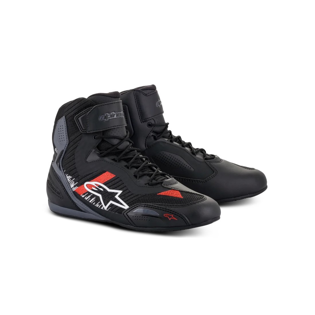 Zapatos Alpinestars Faster-3 Rideknit Negro/Gris/Rojo Brillante TALLA ZAPATILLAS 38