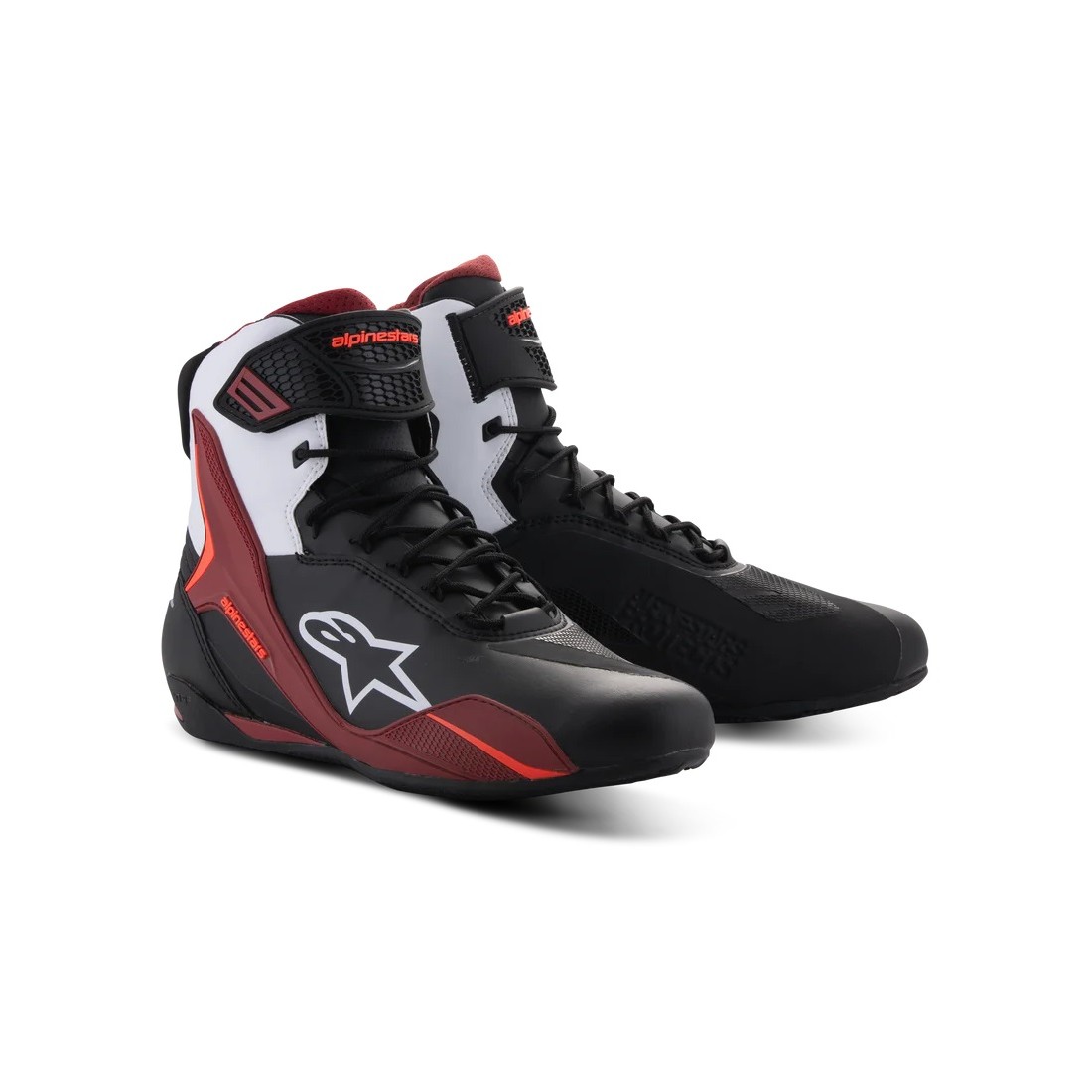 Zapatos Alpinestars Faster-4 Negro/Blanco/Rojo Oscuro TALLA ZAPATILLAS 38