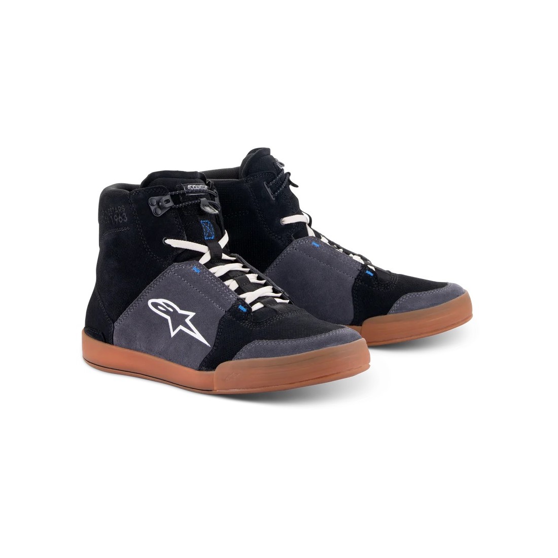 Zapatos Alpinestars Chrome Negro/Asfalto/Goma/Azul TALLA ZAPATILLAS 38