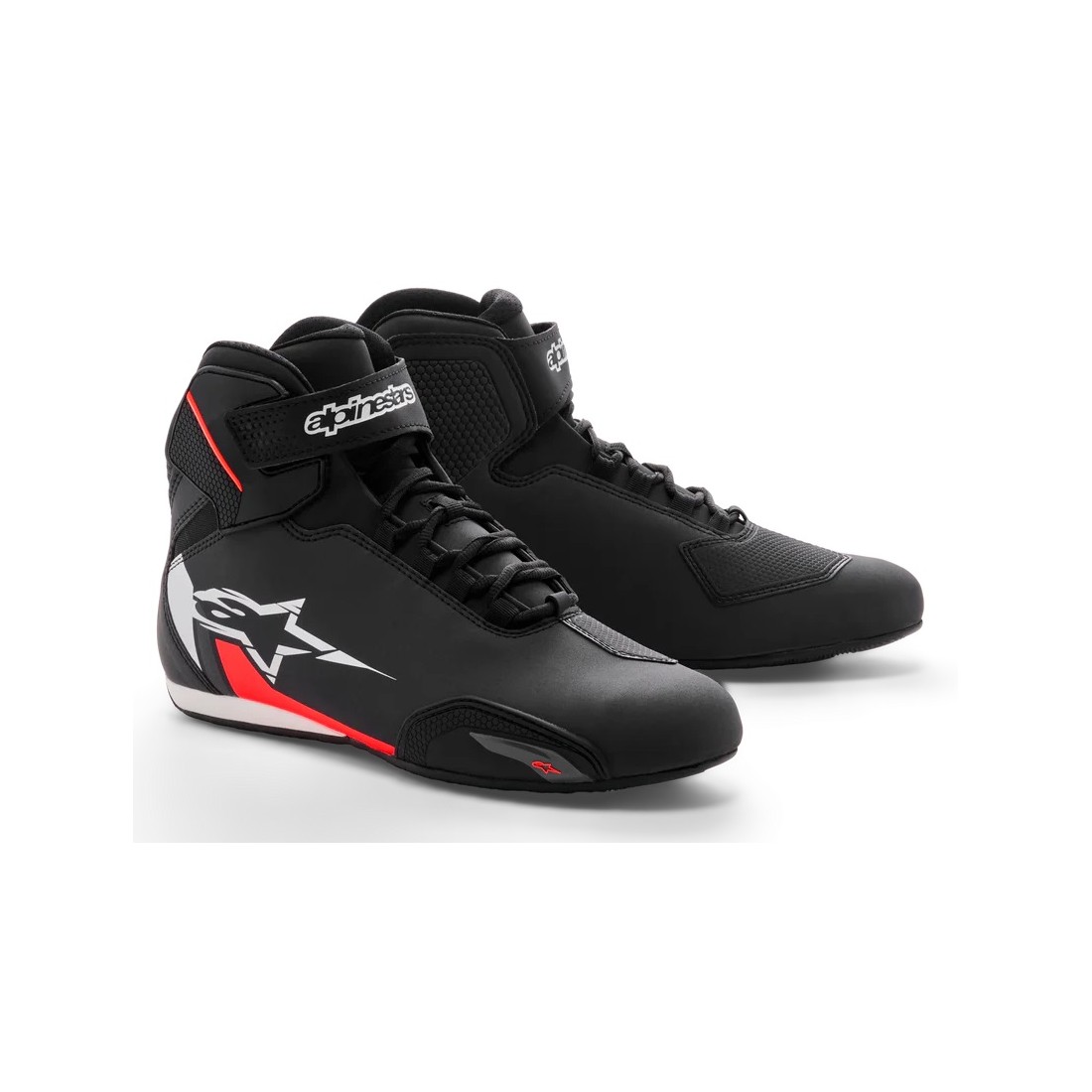 Zapatos Alpinestars Sektor Negro/Blanco/Rojo Flúor TALLA ZAPATILLAS 38