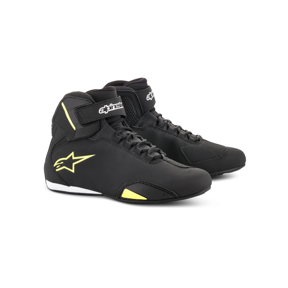 Zapatos Alpinestars Sektor Negro/Amarillo Flúor TALLA ZAPATILLAS 38