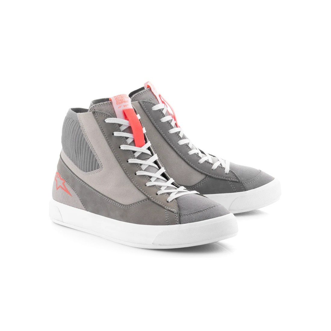 Zapatos Alpinestars Stated Gris Claro/Rojo Flúor/Blanco TALLA ZAPATILLAS 38