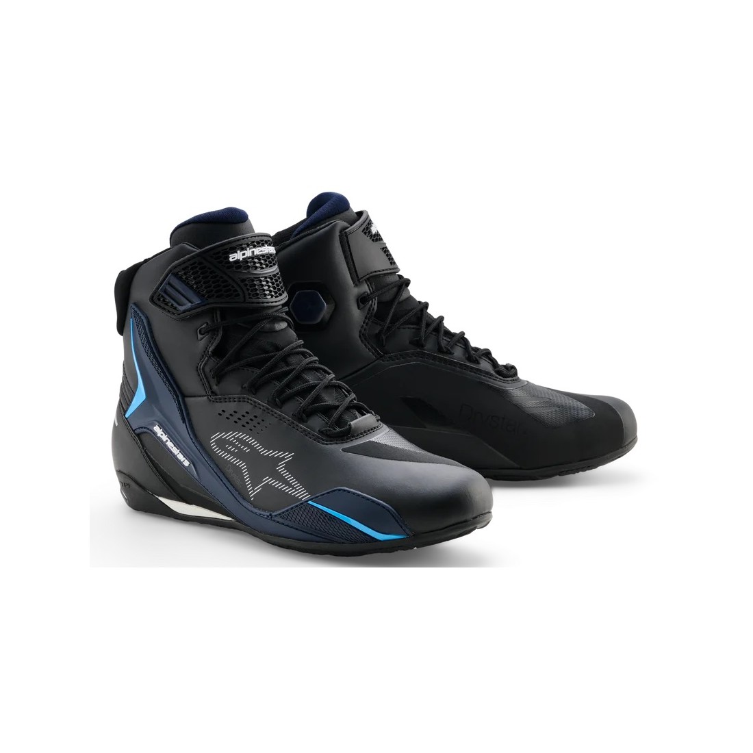 Zapatos Alpinestars Faster-4 Drystar Negro/Azul Oscuro/Cyan TALLA ZAPATILLAS 38