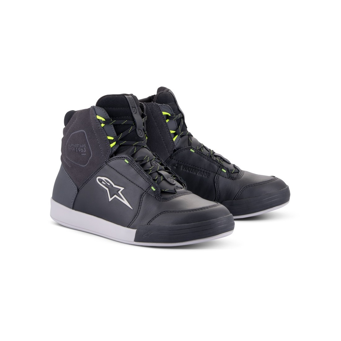Zapatos Alpinestars Chrome Drystar Negro/Gris Oscuro/Amarillo Flúor TALLA ZAPATILLAS 38