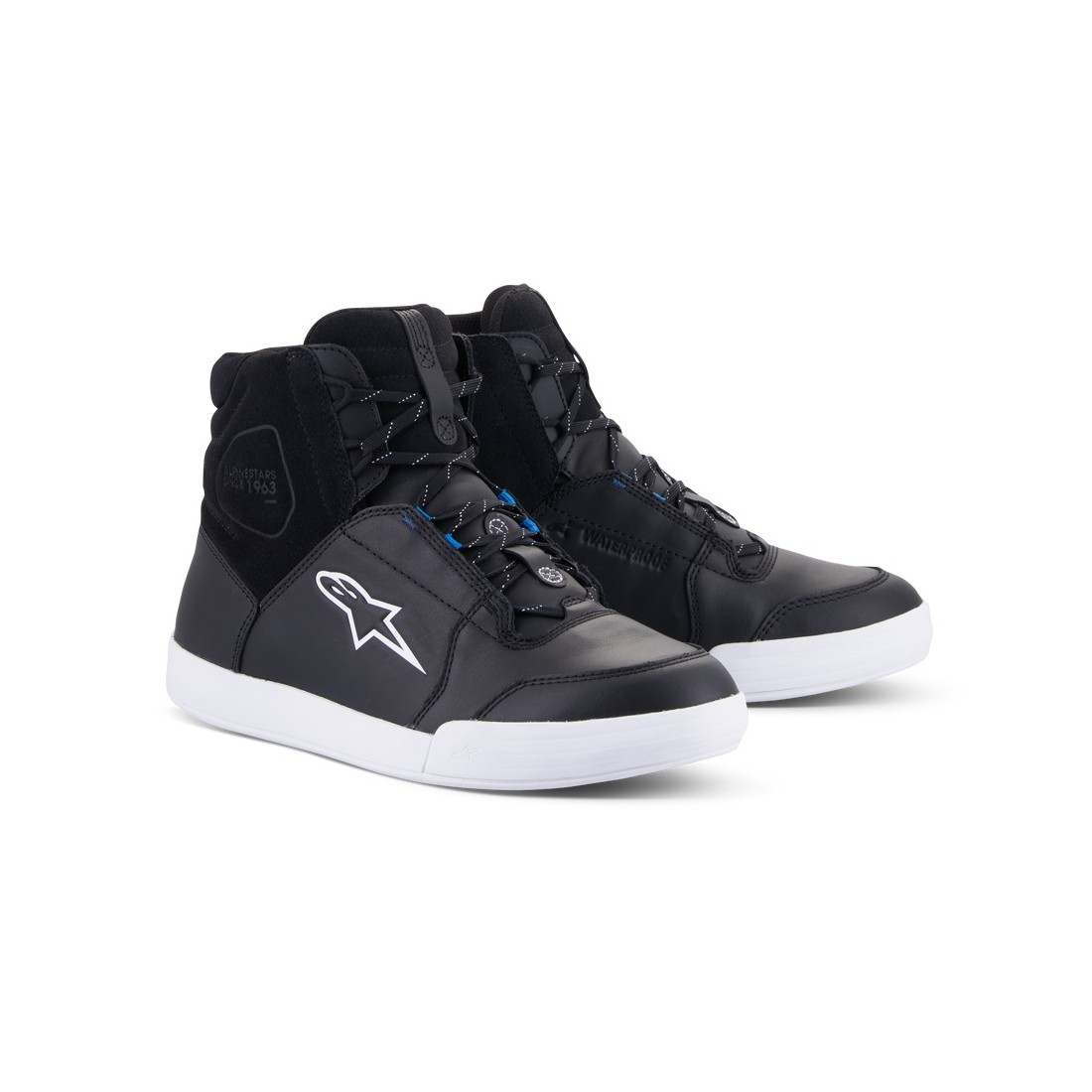 Zapatos Alpinestars Chrome Drystar Negro/Blanco/Azul TALLA ZAPATILLAS 38