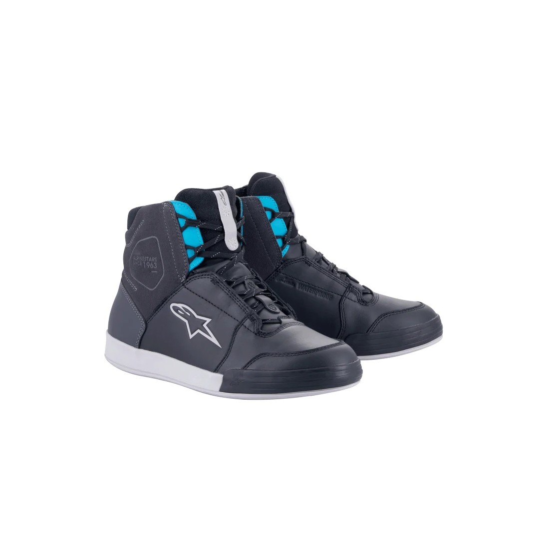 Zapatos Mujer Alpinestars Chrome Drystar Negro/Asfalto/Turquesa TALLA ZAPATILLAS 36