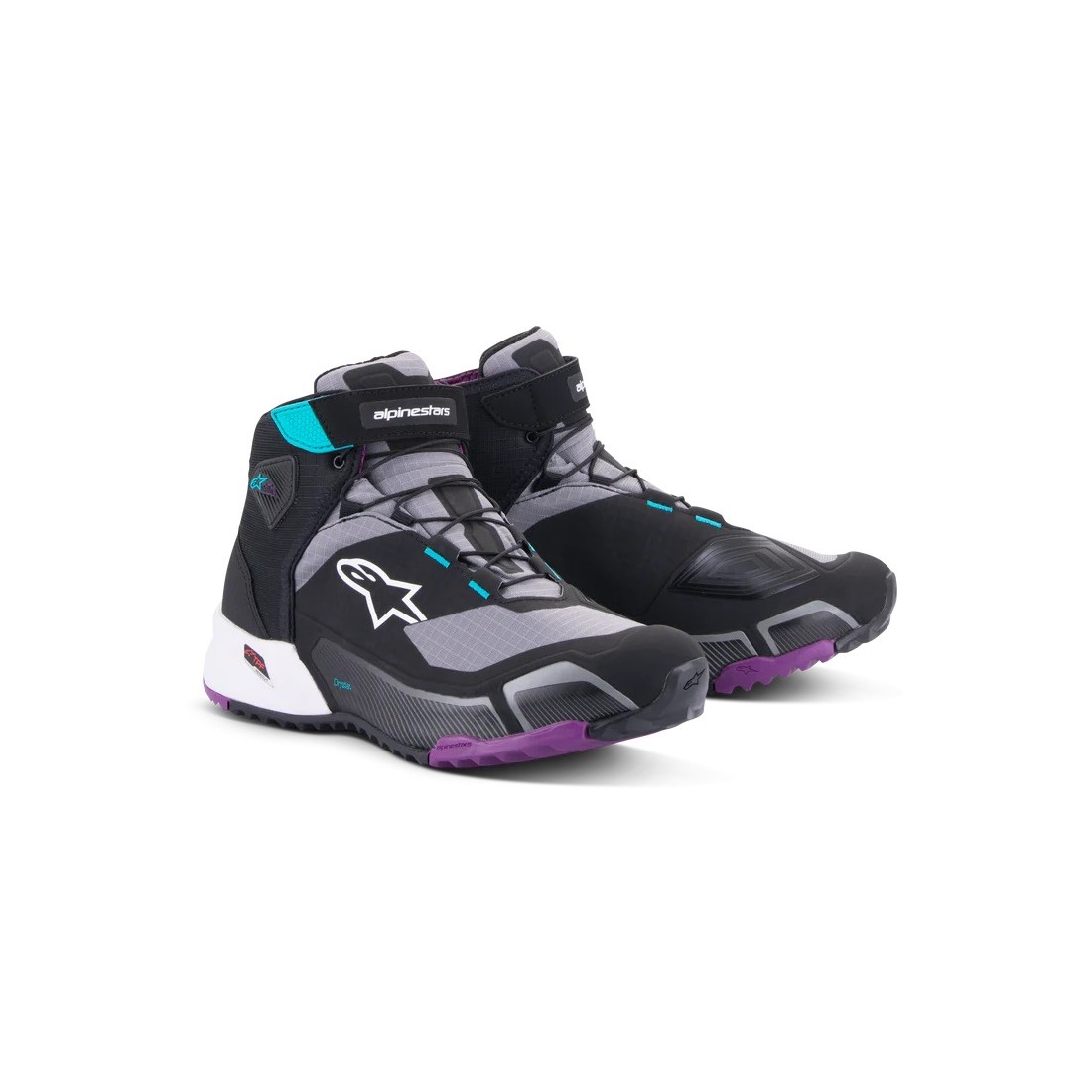 Zapatillas Mujer Alpinestars CR-X Drystar Black Gray Plum Teal TALLA ZAPATILLAS 36.5
