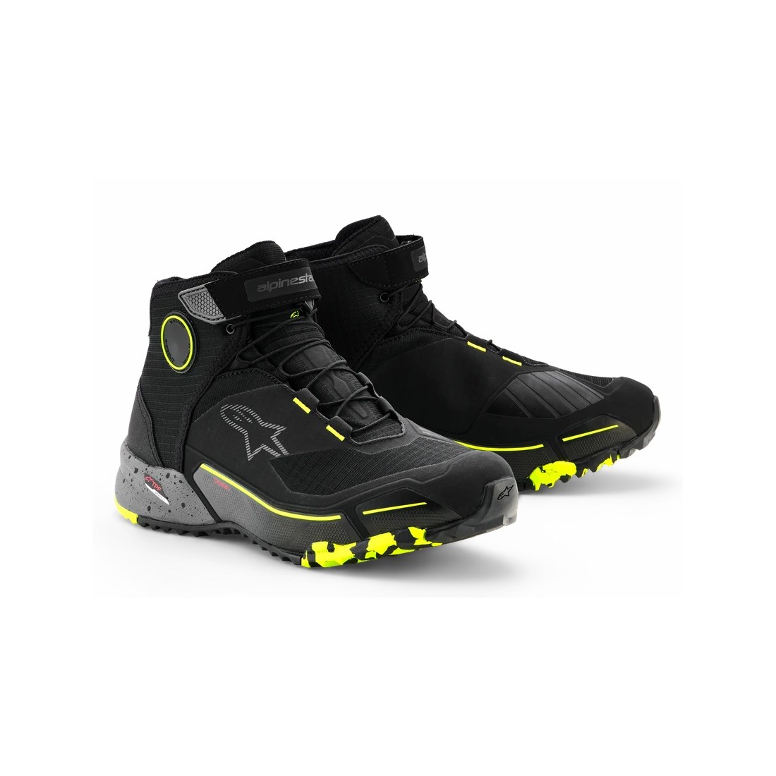 Zapatillas Alpinestars CR-X Drystar Black Dark Gray Yellow Flúor TALLA ZAPATILLAS 38