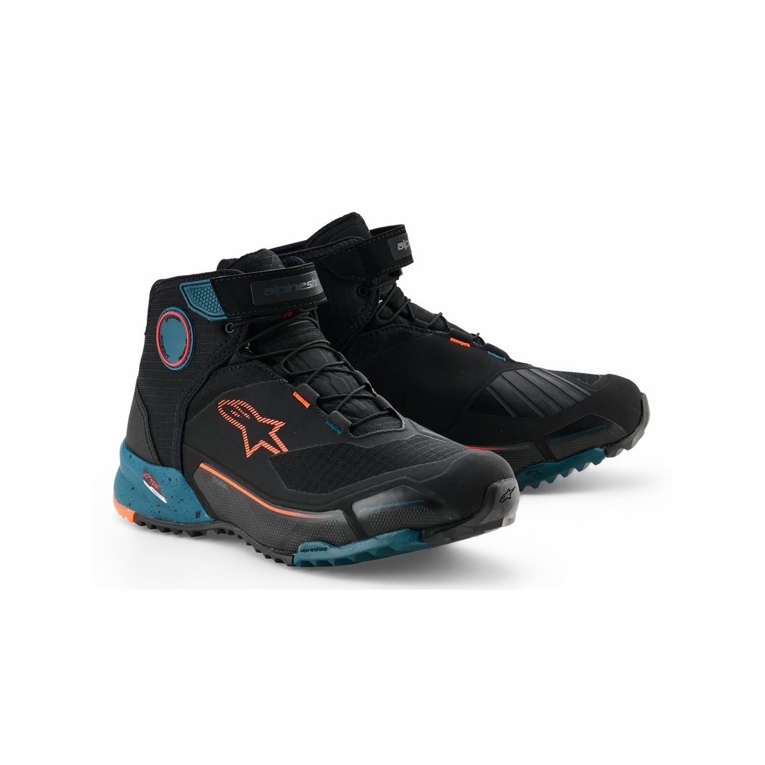 Zapatillas Alpinestars CR-X Drystar Black Petrol Orange Fluo TALLA ZAPATILLAS 38