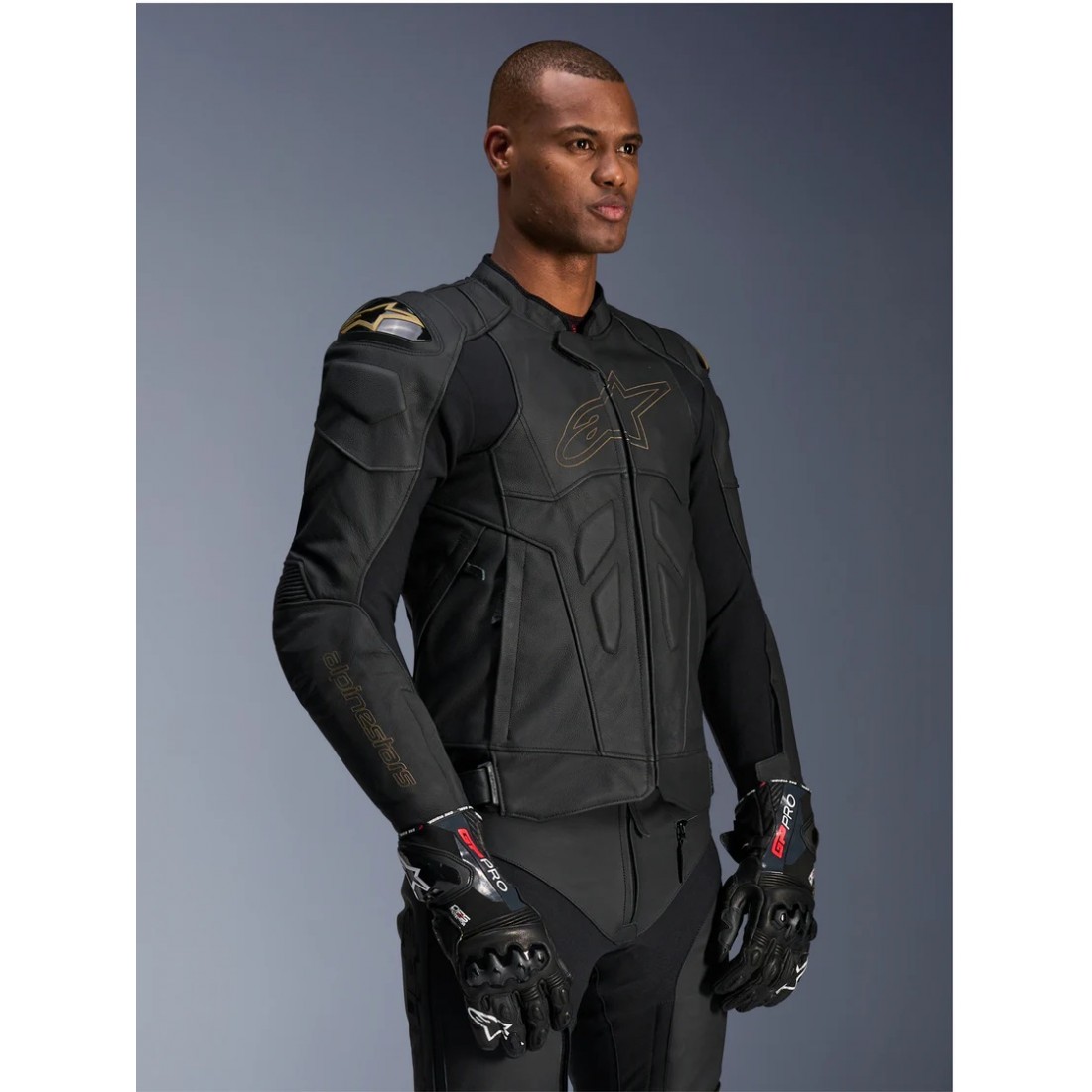 Chaqueta Piel Alpinestars Dust Negro/Laser TALLA CHAQUETA 44