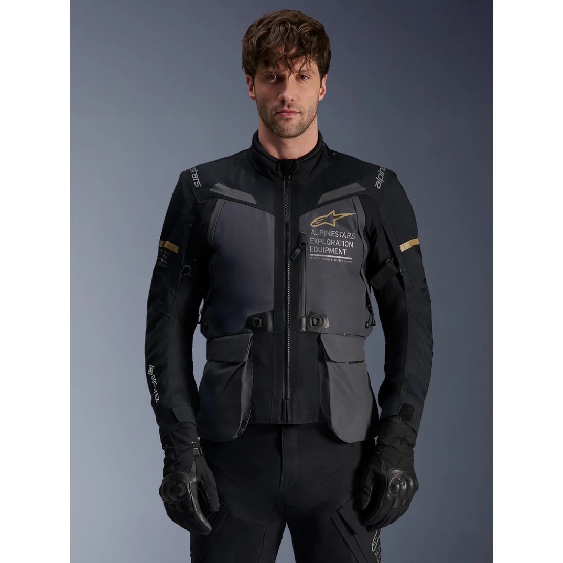 Chaqueta Alpinestars ST-7 2L GORE-TEX Deep Gray Black Dark Khaki TALLA CHAQUETA S