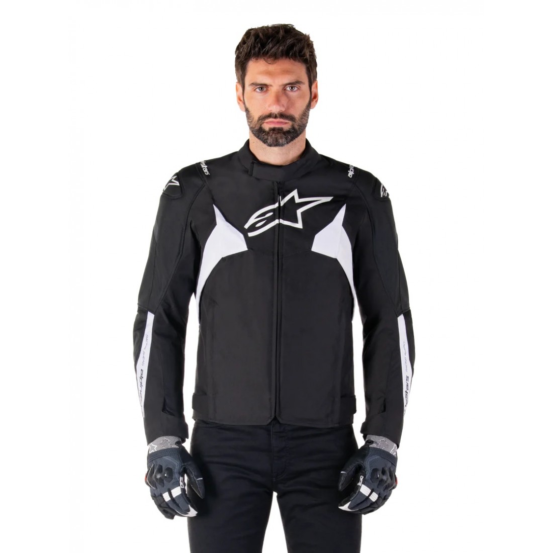 Chaqueta Alpinestars T-Jaws V4 Impermeable Negro/Blanco TALLA CHAQUETA S