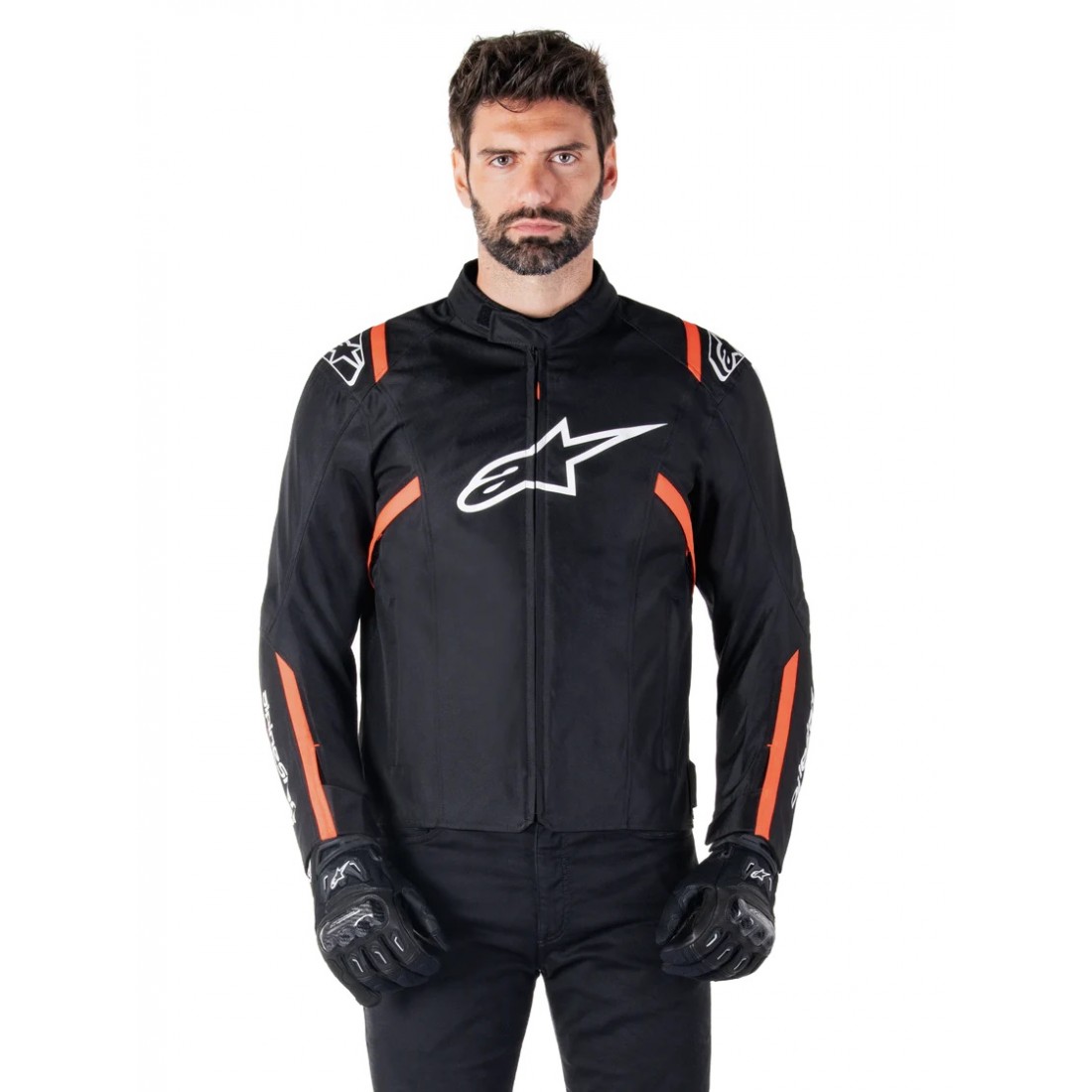 Chaqueta Alpinestars T-SPS V2 Impermeable Negro/Blanco/Rojo Flúor TALLA CHAQUETA S