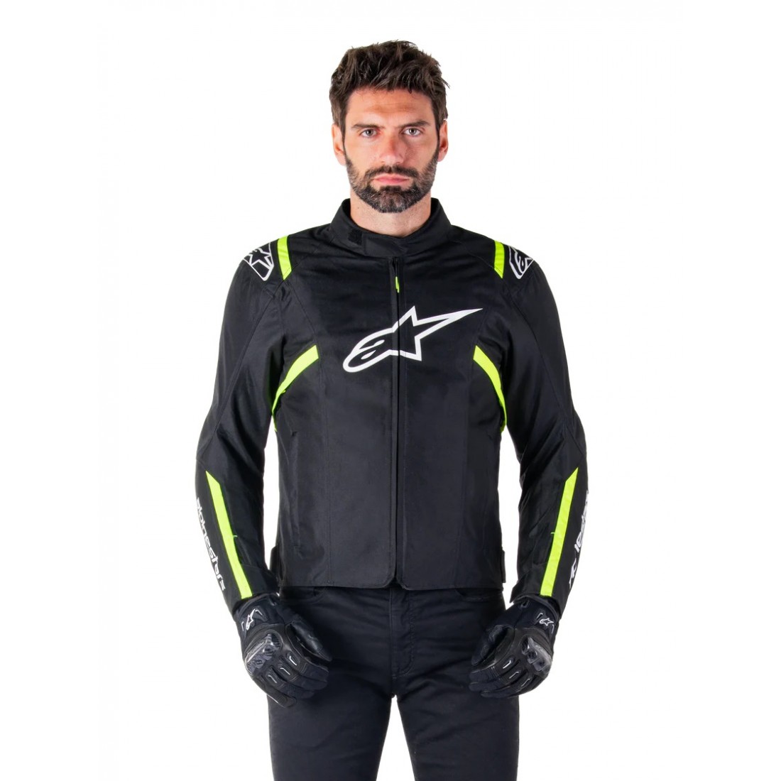 Chaqueta Alpinestars T-SPS V2 Impermeable Negro/Blanco/Amarillo Flúor TALLA CHAQUETA S