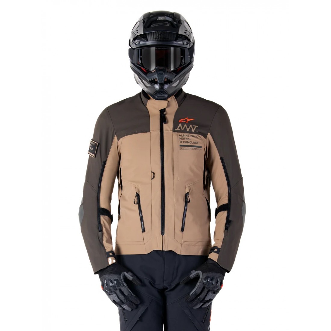 Chaqueta Alpinestars AMT-8 Stretch Drystar® XF Marrón Oscuro/Caqui Oscuro TALLA CHAQUETA S