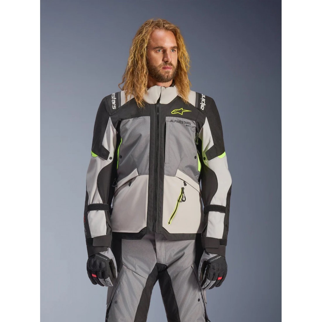 Chaqueta Alpinestars Andes V4 Drystar® Dk Gray Ice Gray Bk Yllw Fluo TALLA CHAQUETA S