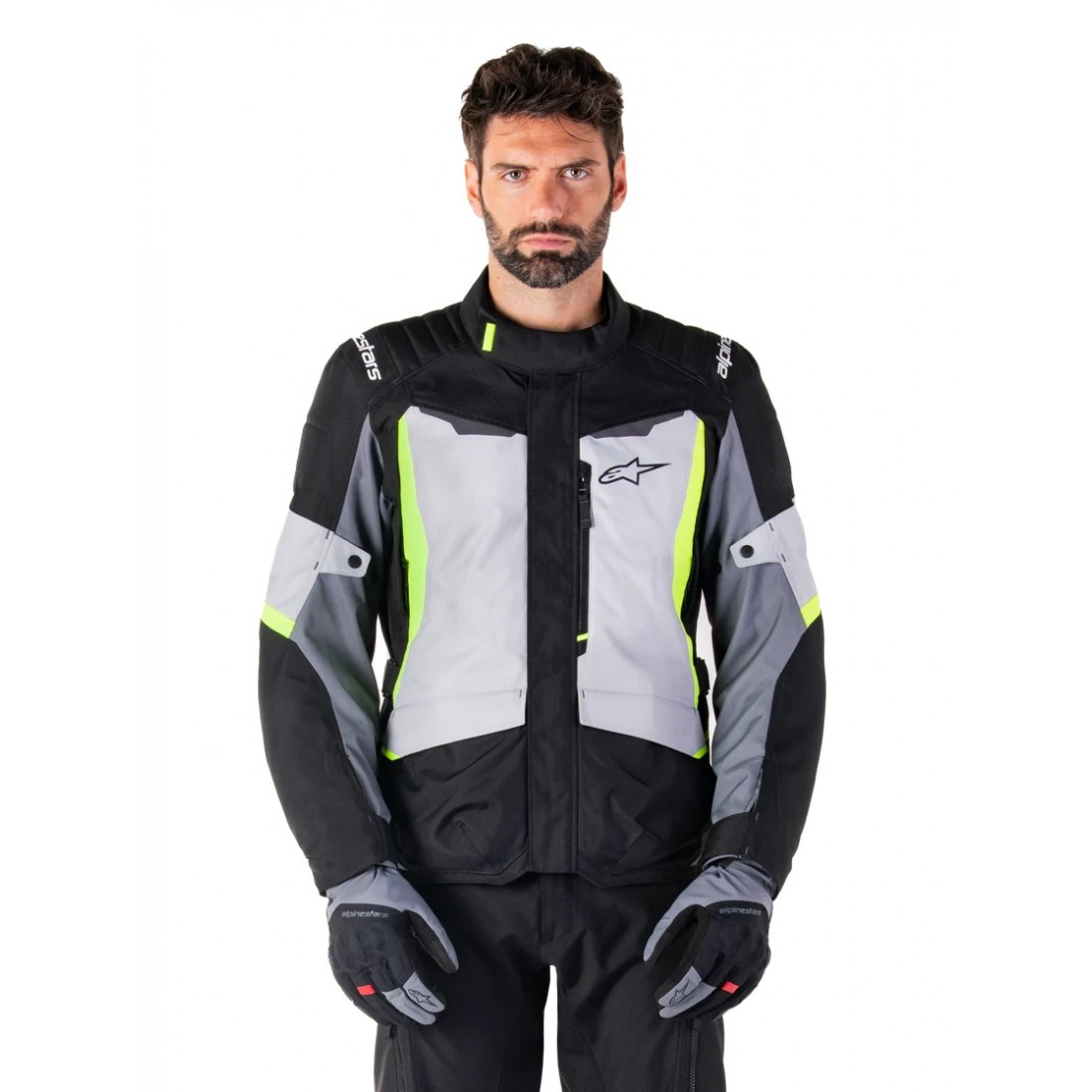 Chaqueta Alpinestars ST-1 Impermeable Gris/Negro/Amarillo Flúor TALLA CHAQUETA S
