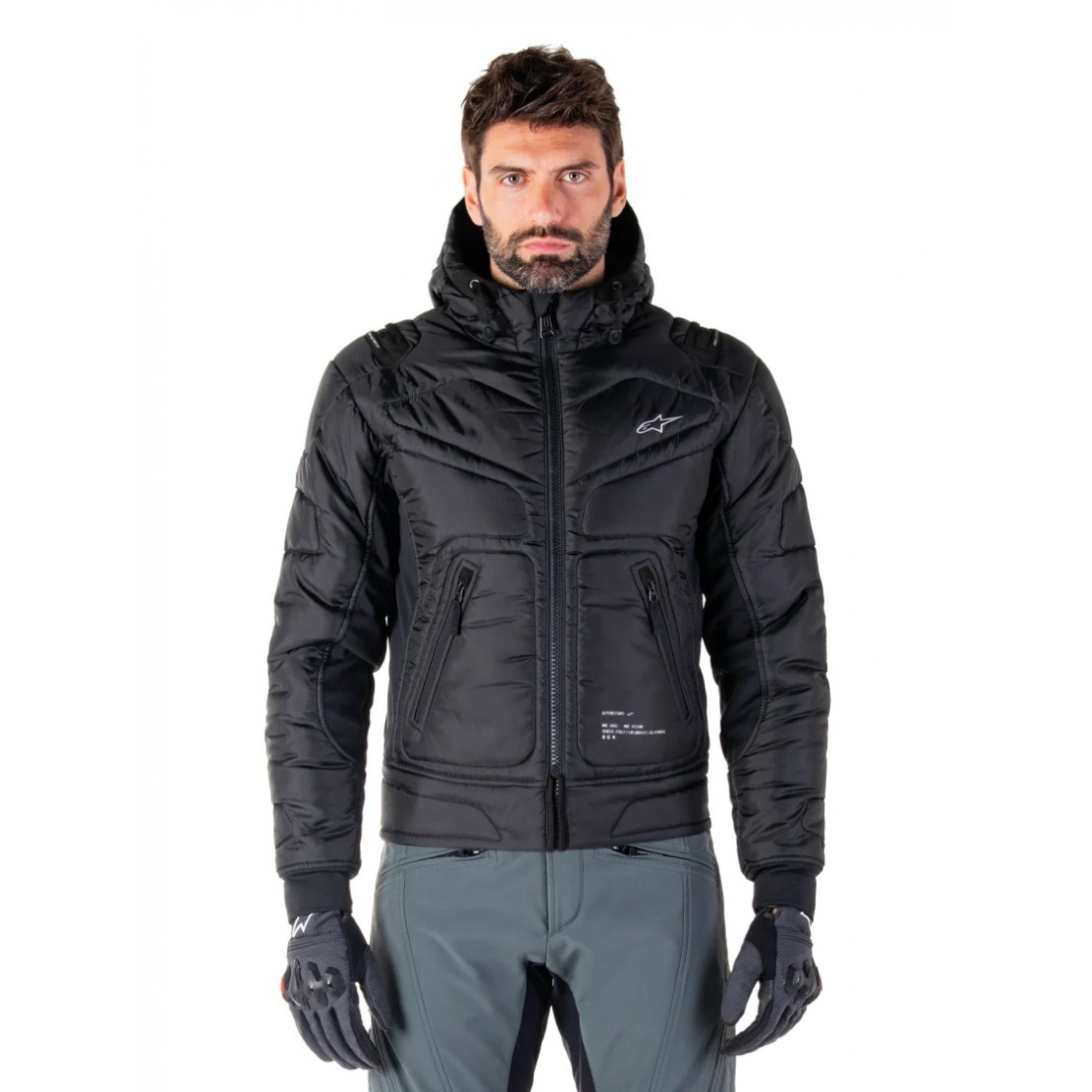 Chaqueta Alpinestars Mohobbs Impermeable Negro/Naranja Flúor TALLA CHAQUETA S