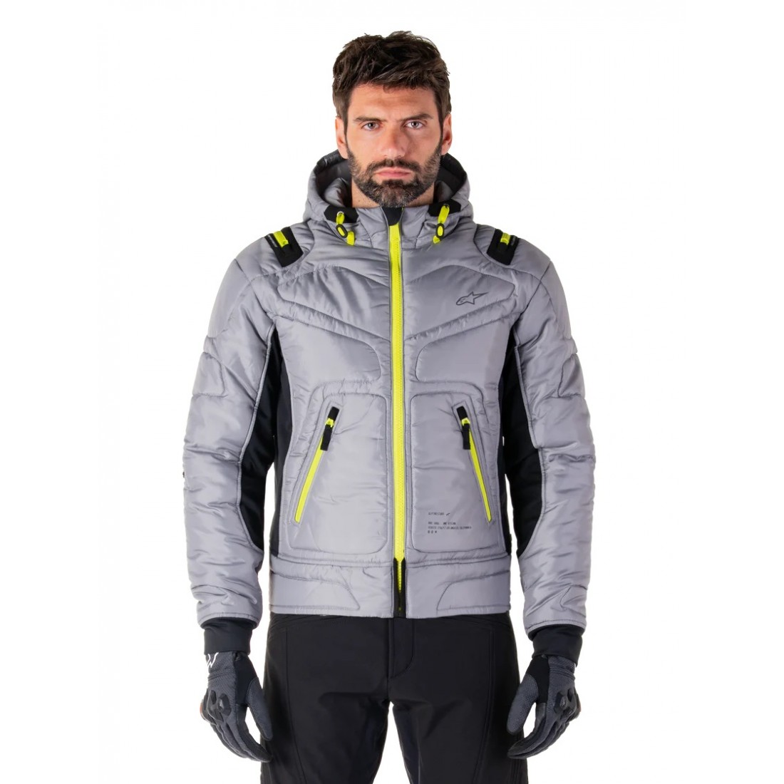 Chaqueta Alpinestars Mohobbs Impermeable Lunar Gray Lime Punch TALLA CHAQUETA S